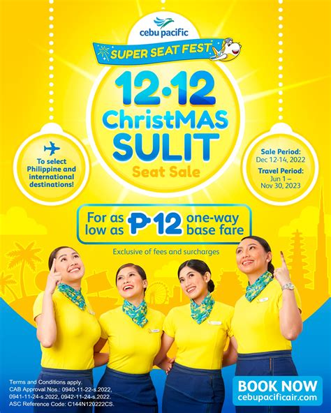 cebu pacific 12.12 sale|Cebu Pacific offers flights for as low as P12 until Dec. 14.